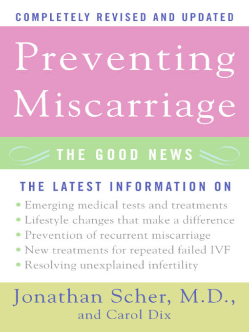 Title details for Preventing Miscarriage by Jonathan Scher - Wait list